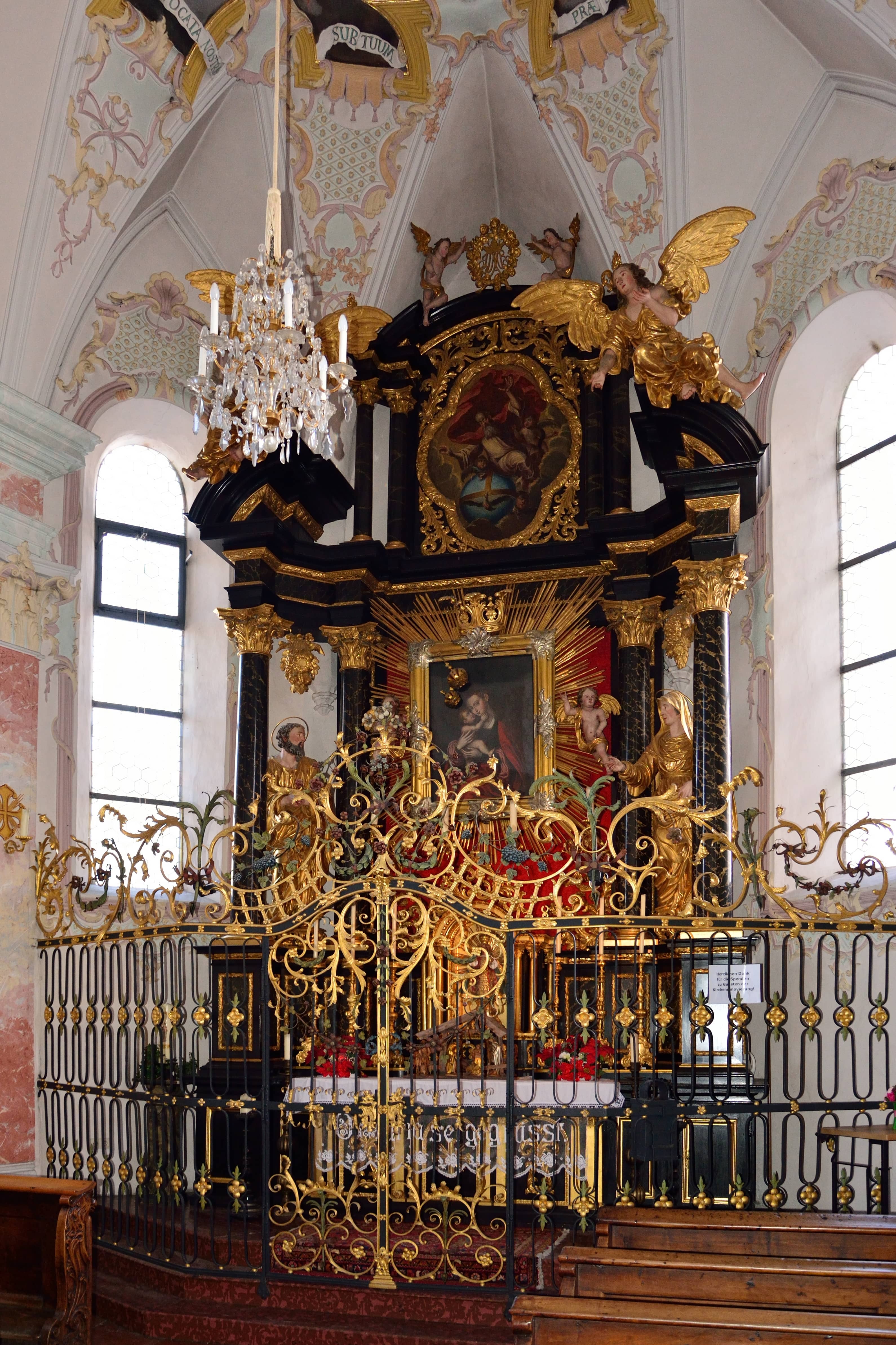 Baroque Altar & Madonna Painting
