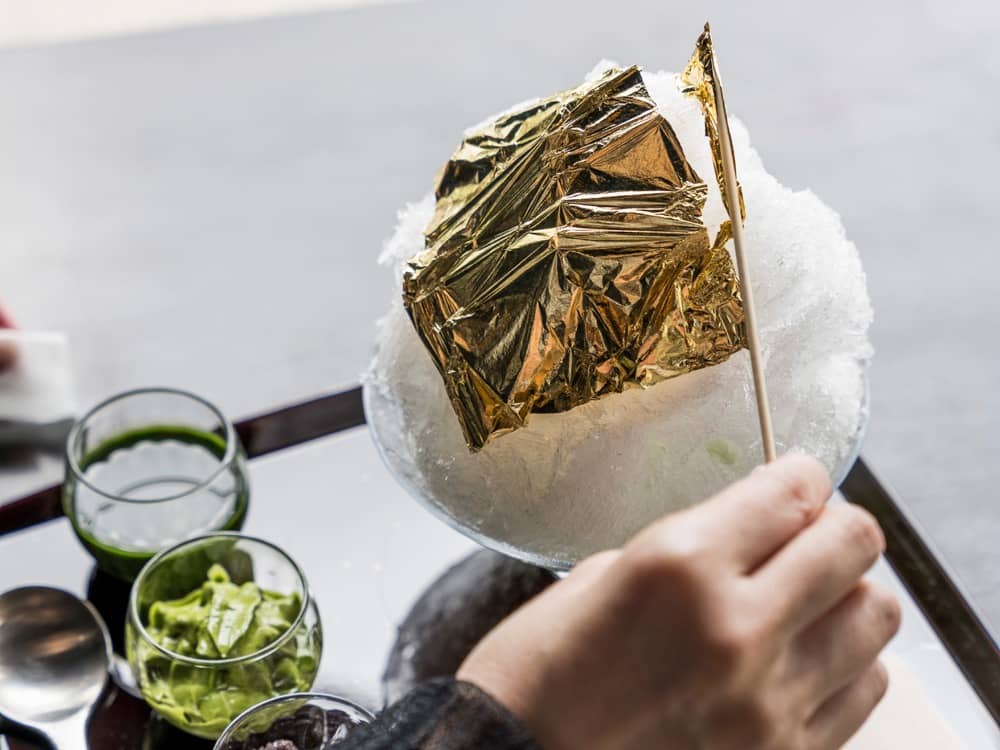 Fresh Matcha with Gold Leaf