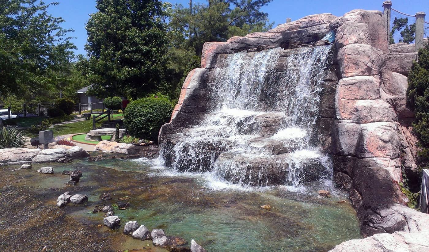 Waterfalls and Lush Landscaping