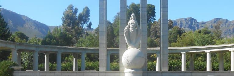 The monument from the garden