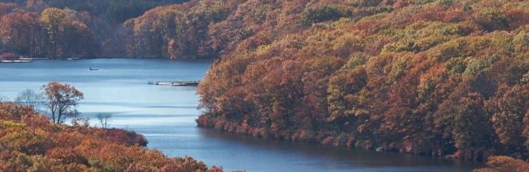Lakes from a hilltop