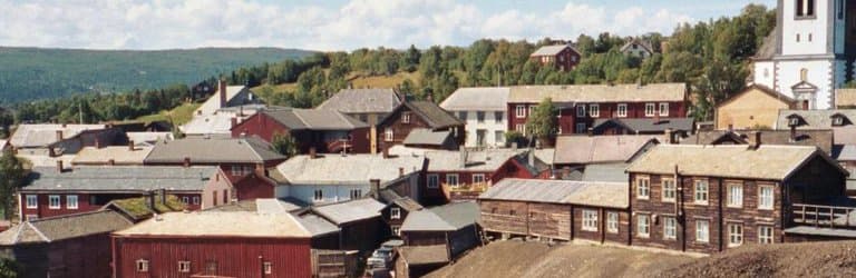Slag heap and miners cottages