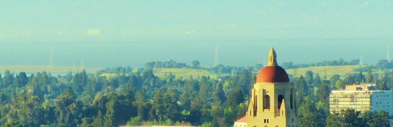 View of Stanford Tower and the University from the Trail
