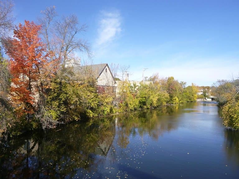 great view of the river from the bridge
