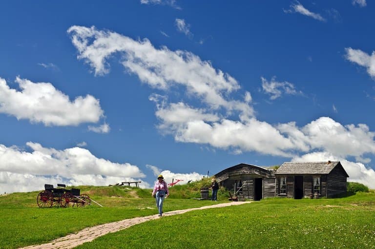 Prairie Homestead original sod home and outbuildings
