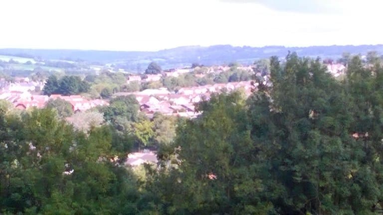 View of Honiton from Roundball Hill