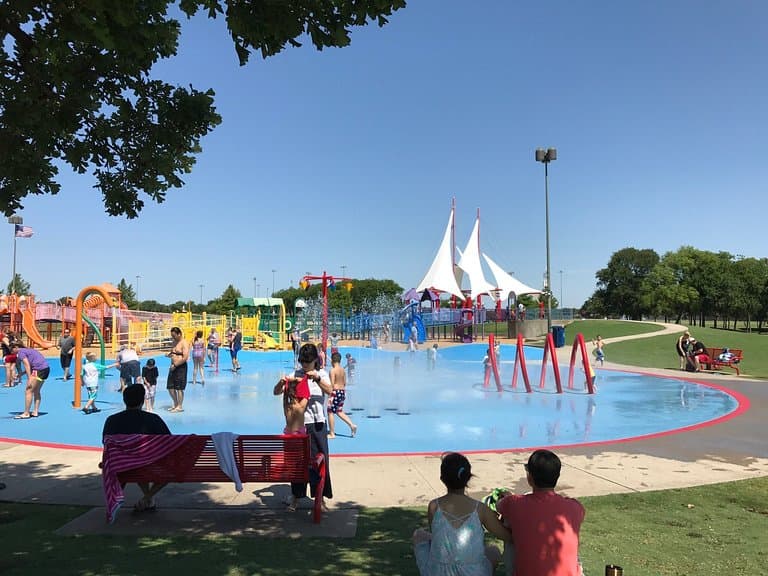 Splash pad at the park. Lots of fun for the kids!
