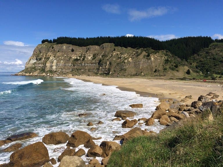 Waipatiki Beach from the cliff