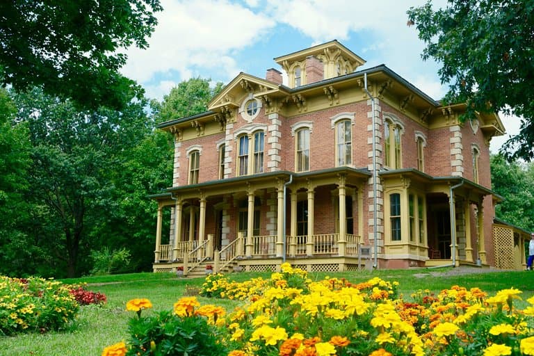 Flynn Mansion in the summer