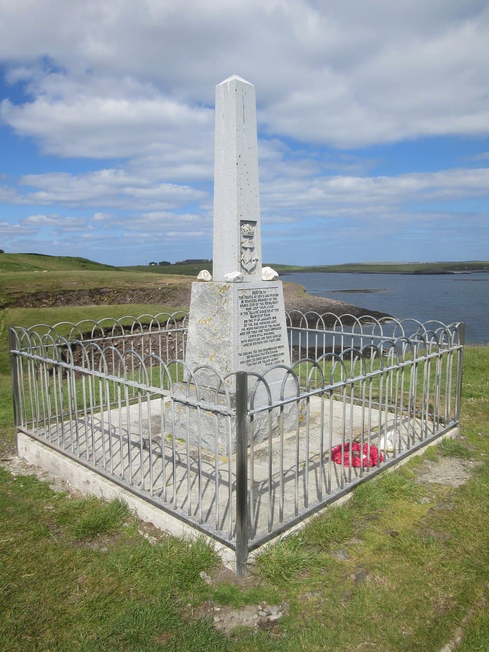 The memorial, looking east