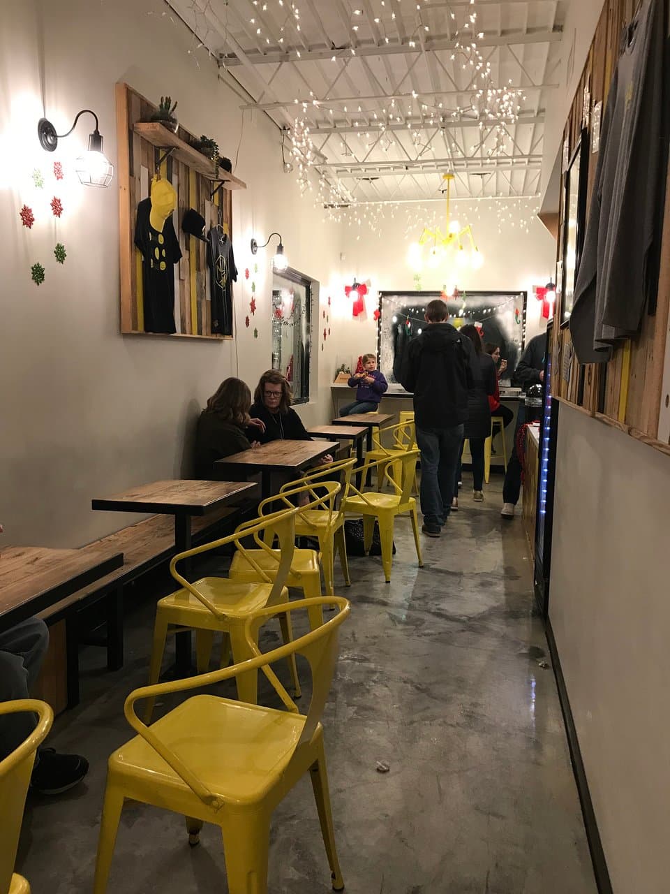 Small seating row inside