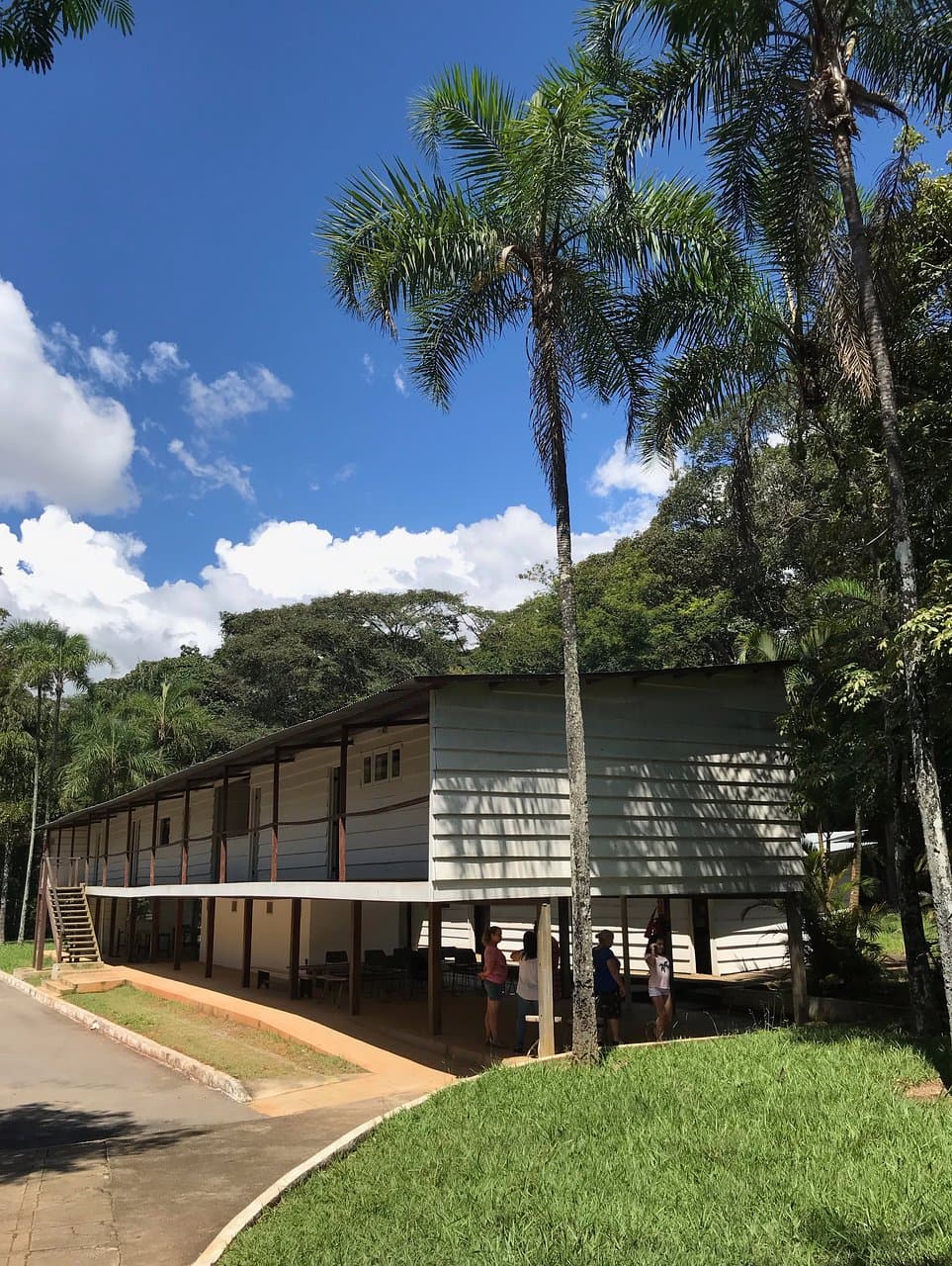 Museu do Catetinho, primeira residência oficial do presidente em Brasília, durante a construção da cidade.
