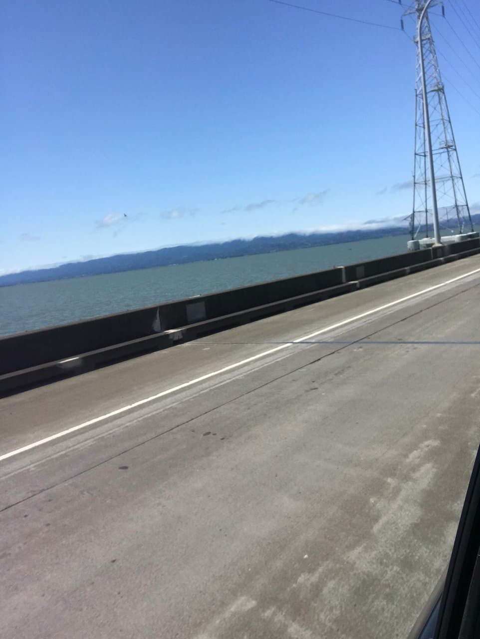 View looking Northeast of the San Mateo - Hayward Bridge