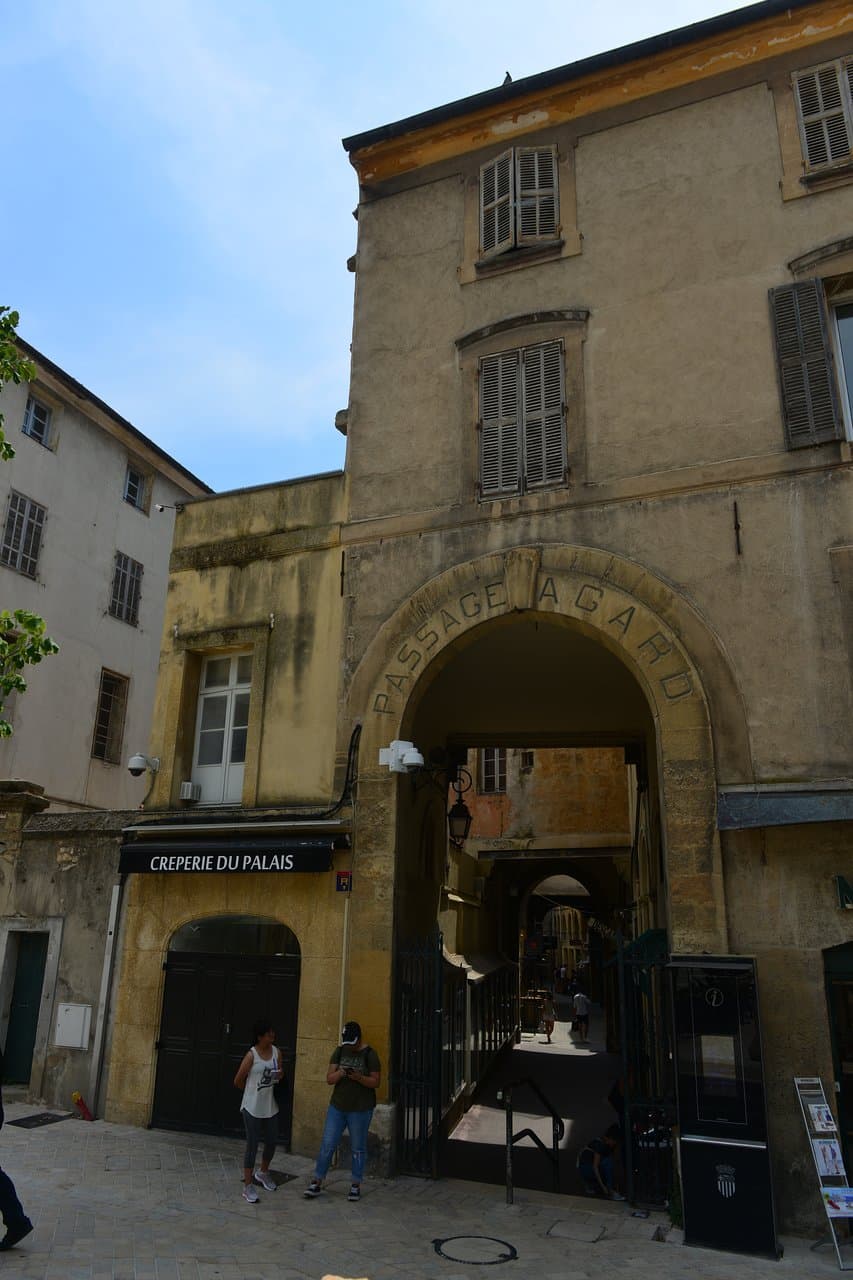 Ancient Archway to a roll of shops