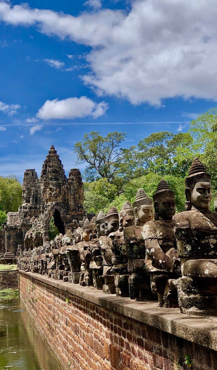 Angkor Thom City South Gate Of Ancient City 12th ~13th Century. The best spot to take a photo! Booking for private day tour service and tour guide: sothea.phirun@gmail.com WhatsApp:+85586648899 H/P:+(855)89515566 / +(855)86648899