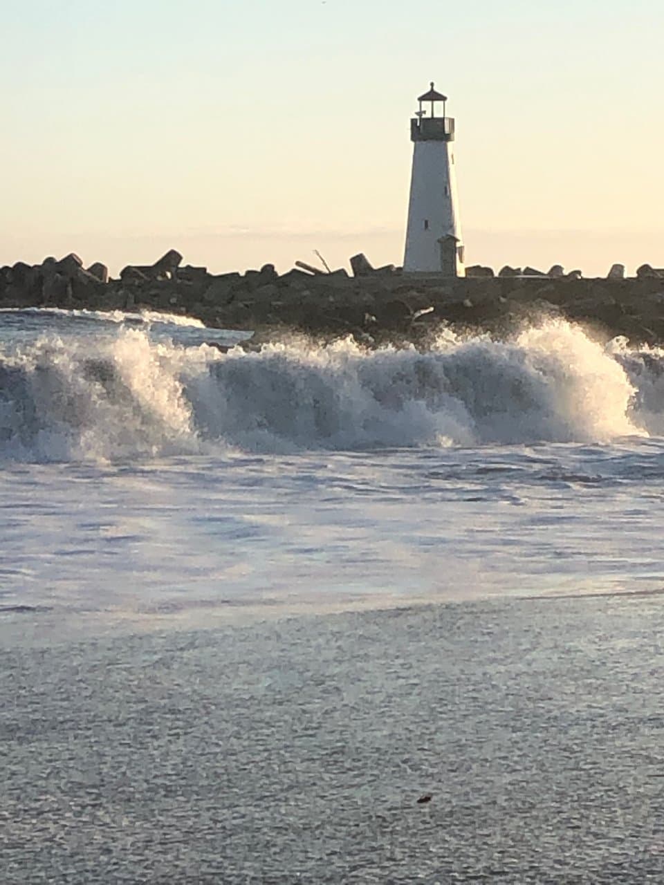 light house and waves