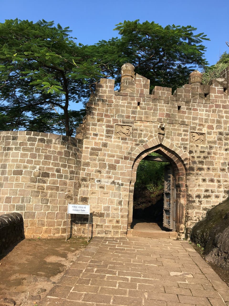 One of the gates leading to the top