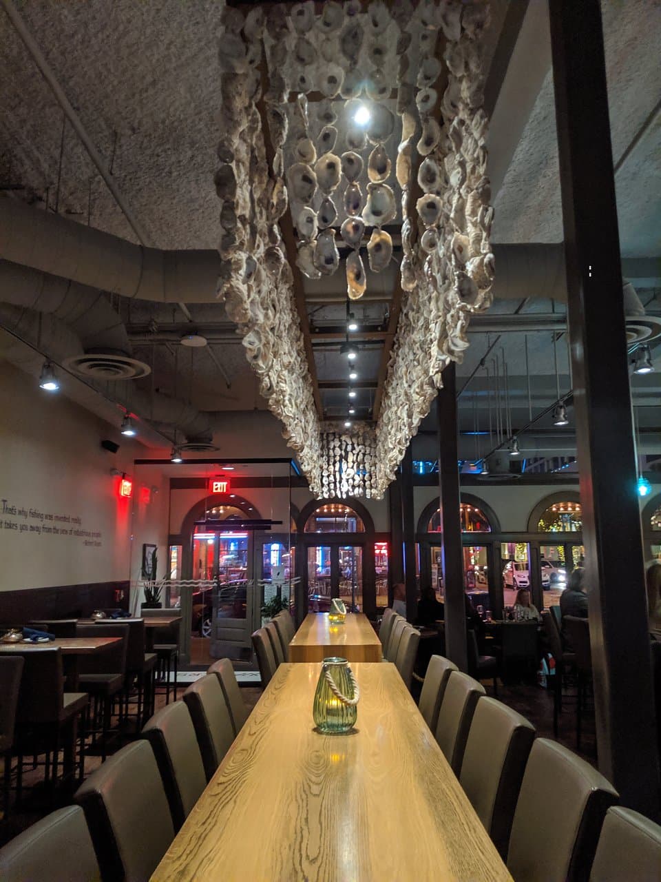 Oyster chandelier