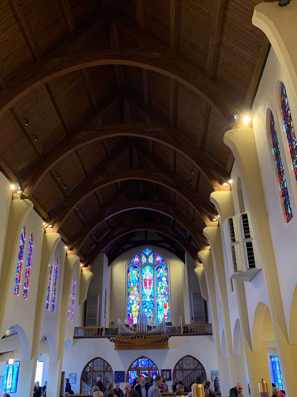 The stained glass windows are beautiful; they have three distinct styles. The organ can make the walls vibrate at full power; Friday afternoon concerts draw musicians who perform for free and you can bring your lunch.