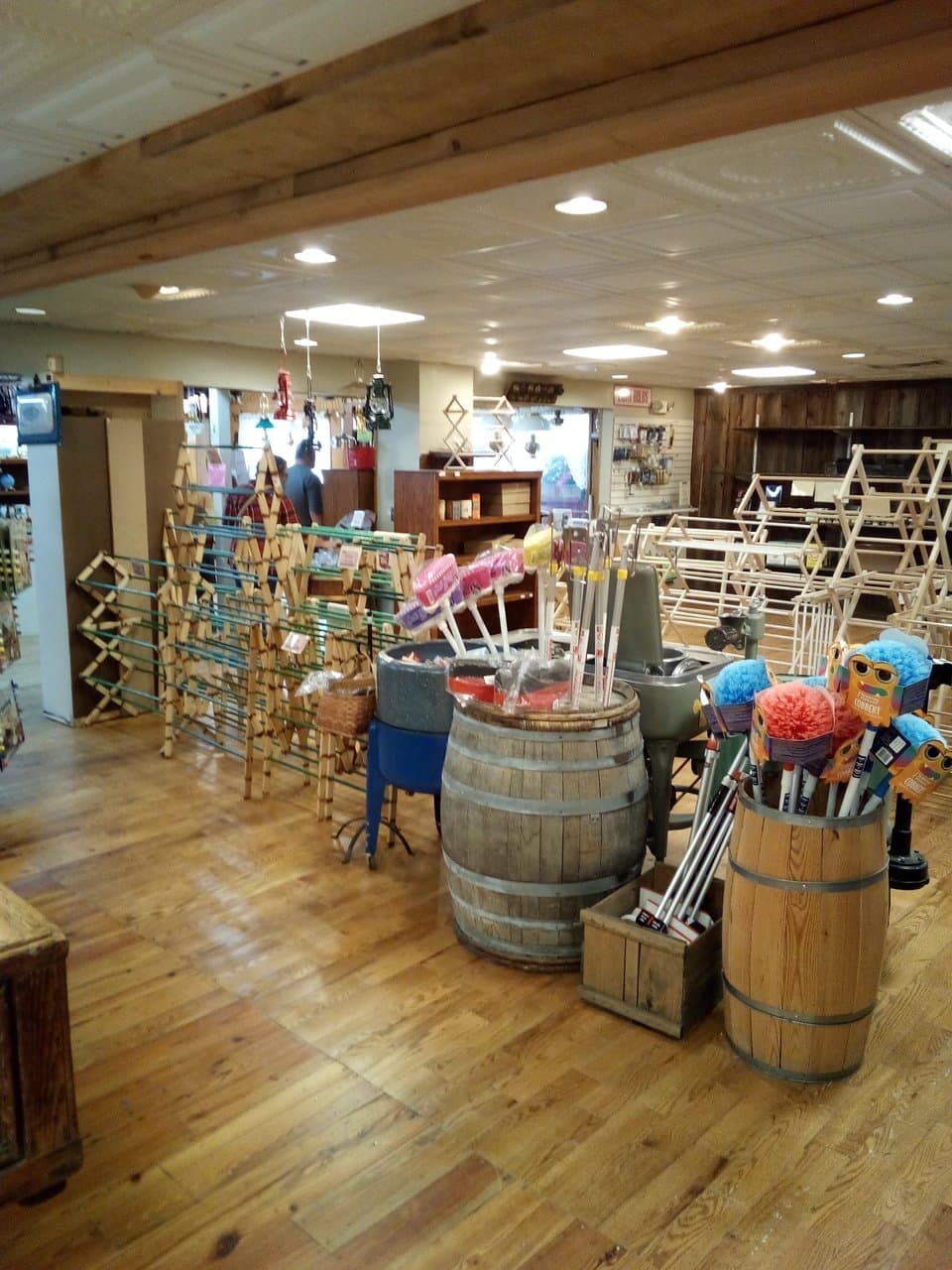 Old fashioned wooden drying racks, for clothes.