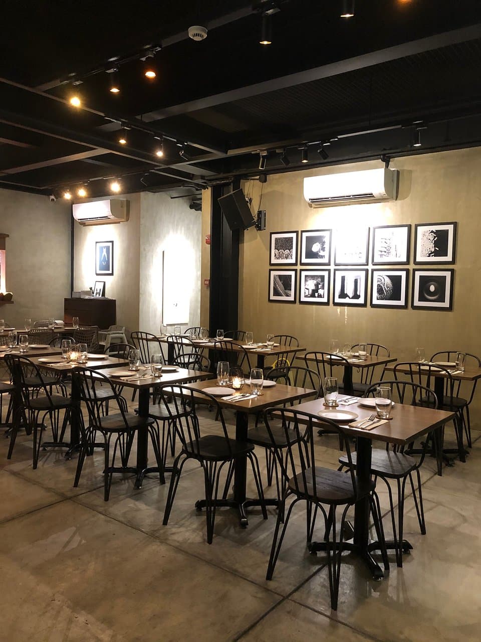 Restaurant interiors.