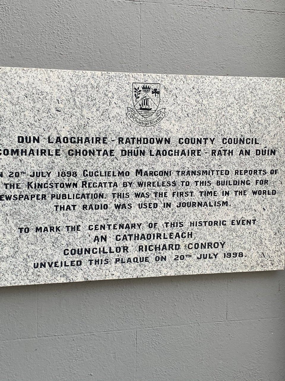 Interesting piece of History regarding wireless broadcast.