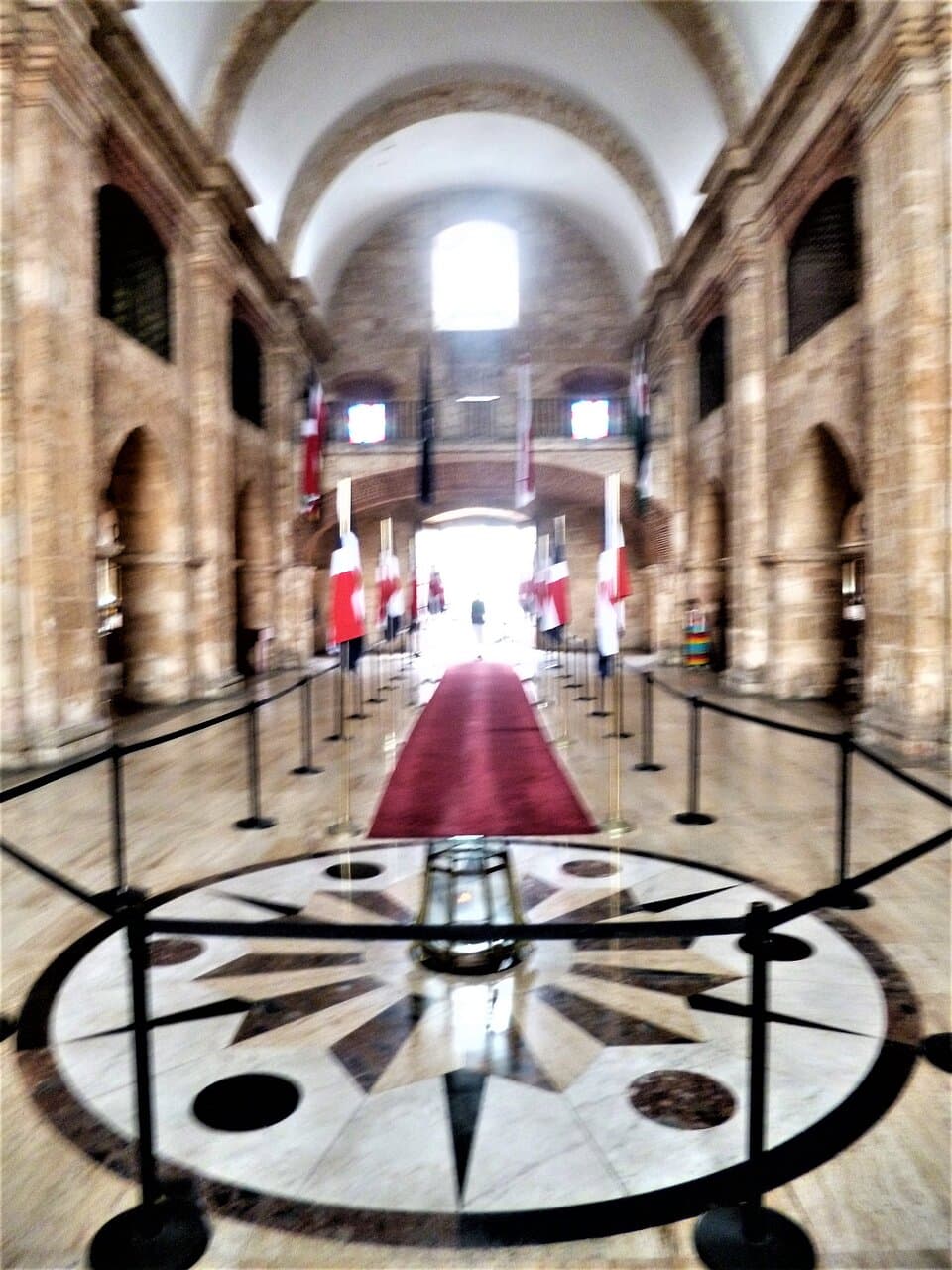 The beautiful eternal flame at the "Panteón Nacional" in Santo Domingo's "Ciudad Colonial".