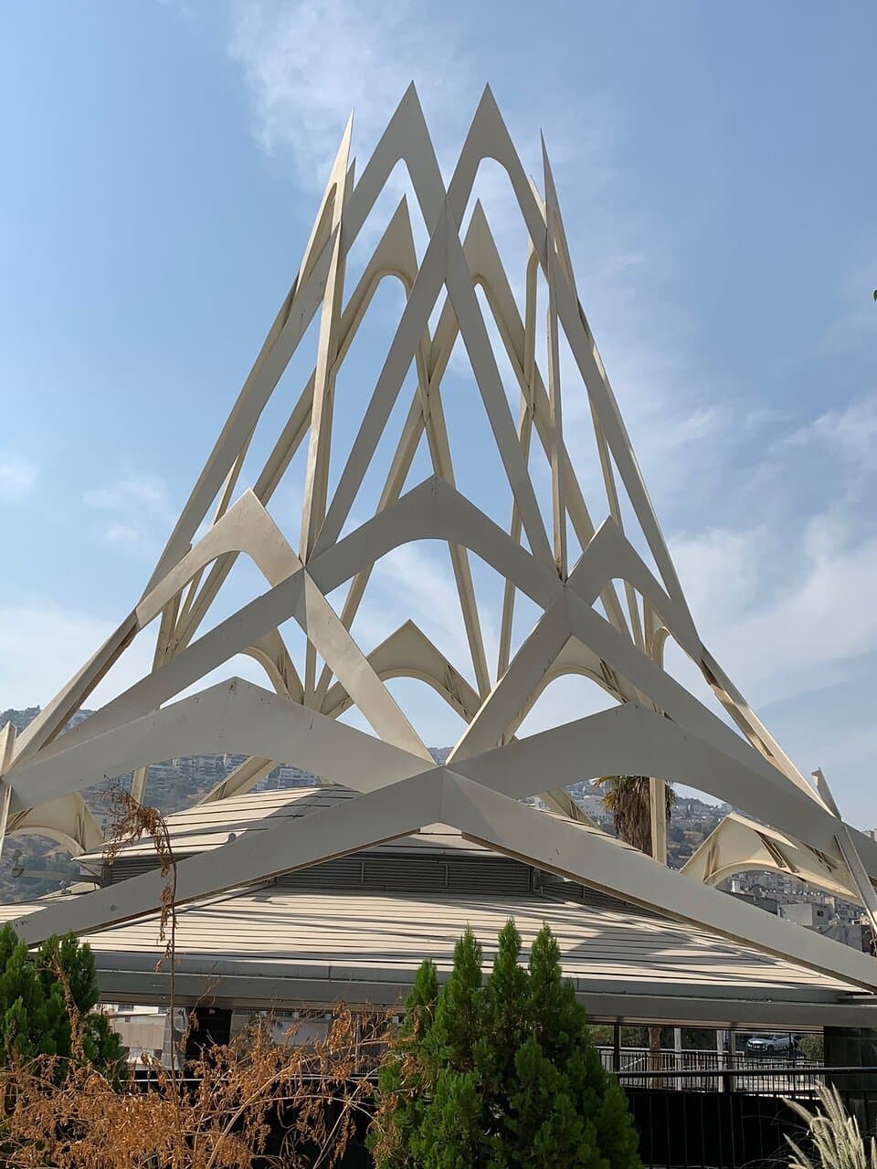 The ornamental towering structure that was built over the burial place of the Rambam.