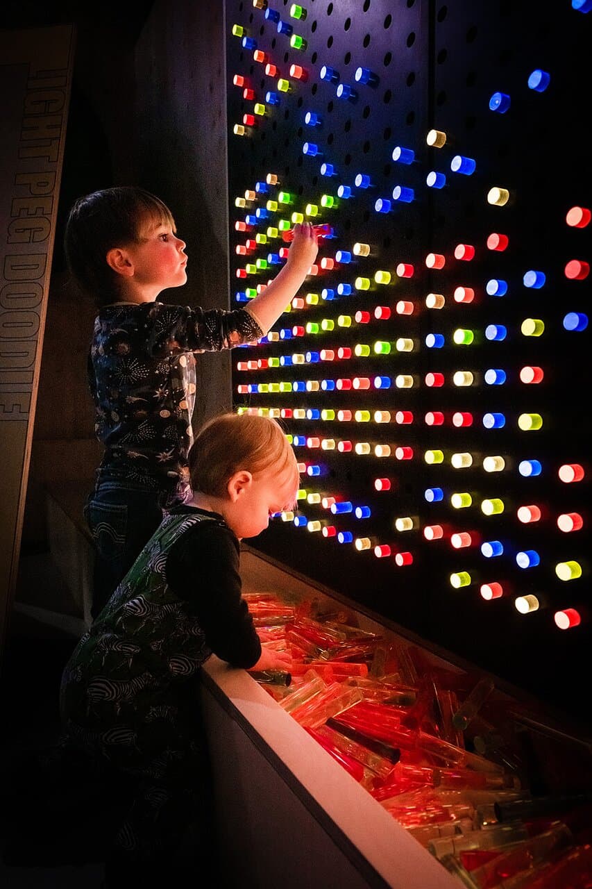 Light peg wall in 'We are Exploring' Zone 