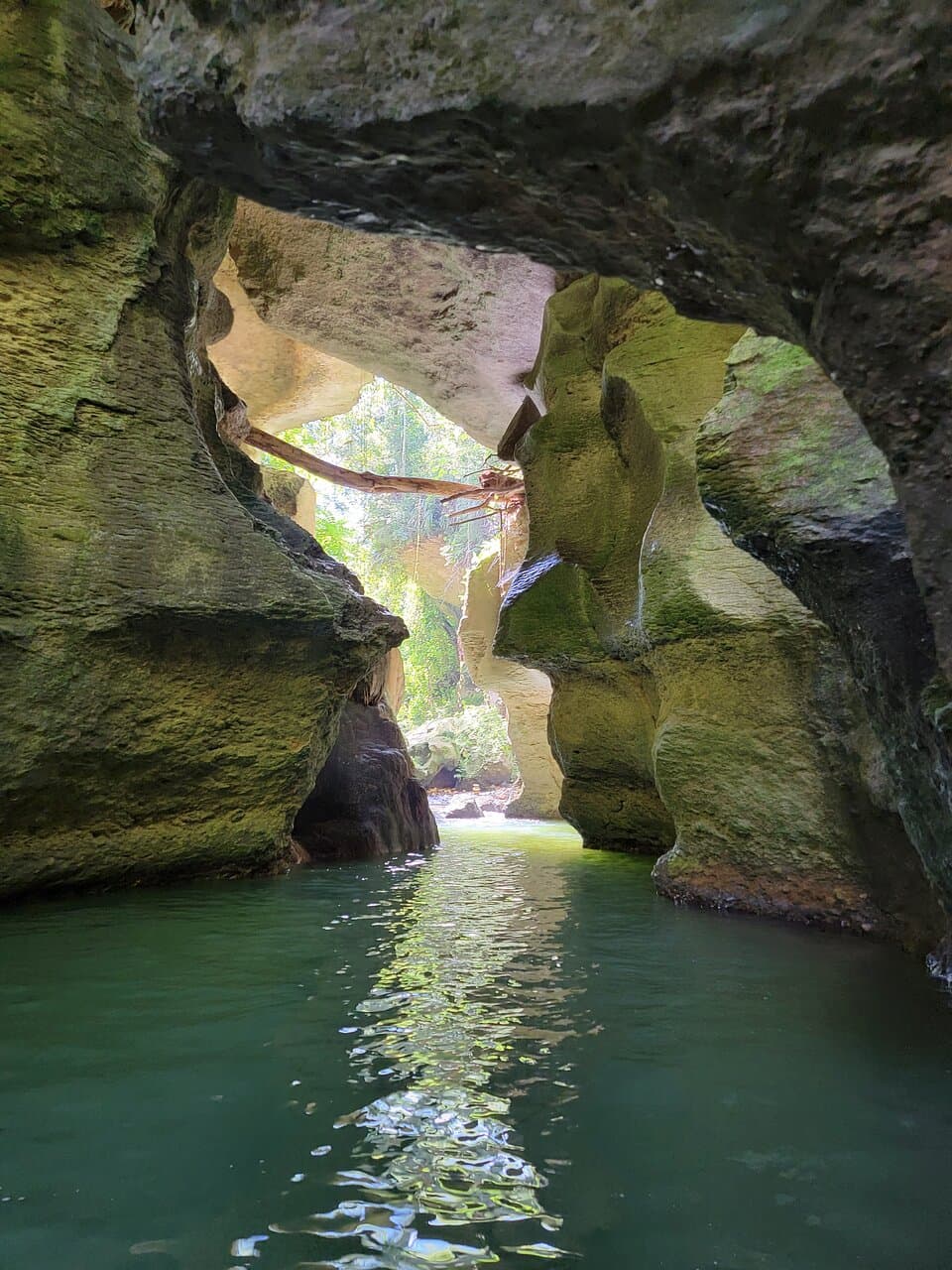 Charco Azul in Vega Baja, Puerto Rico. This is the inside of the cave.