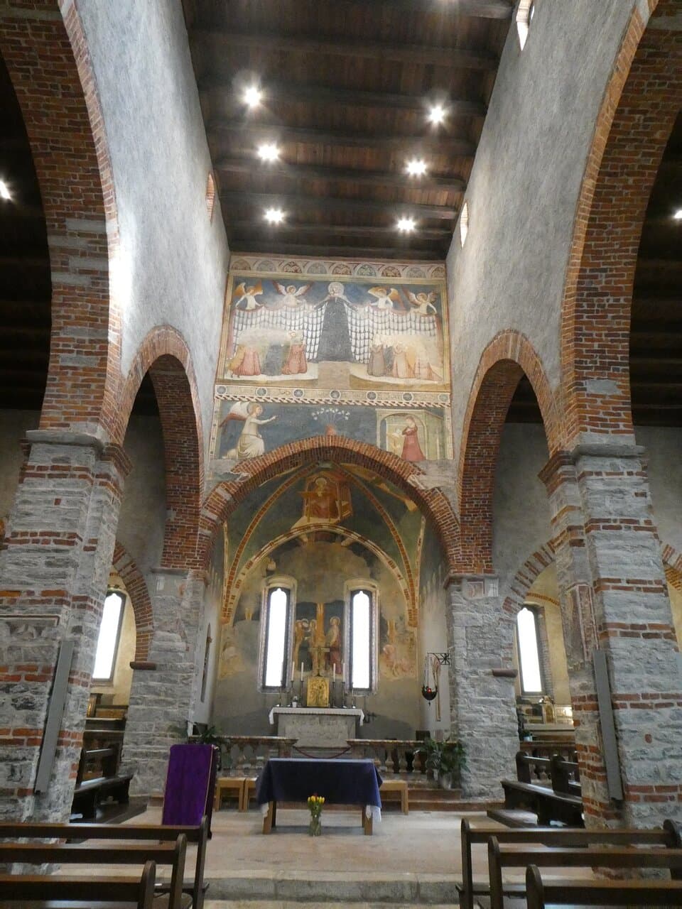 the Romanesque interior