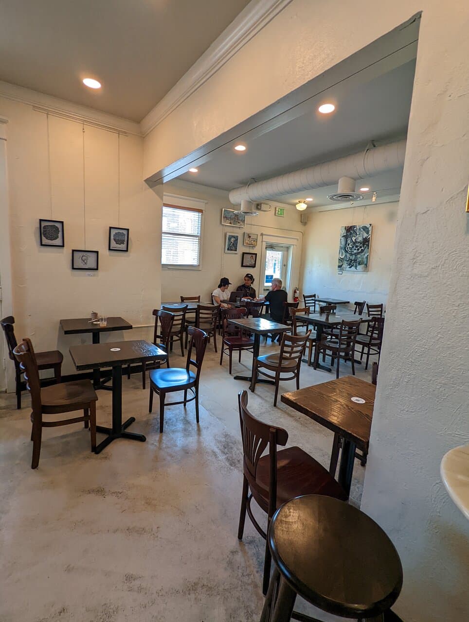 extra seating by restrooms