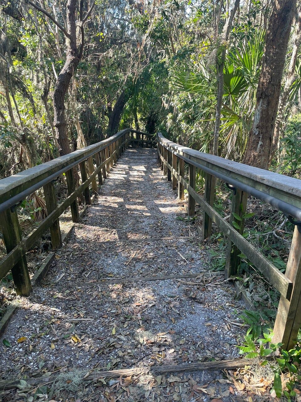 The stairs up and down the mound