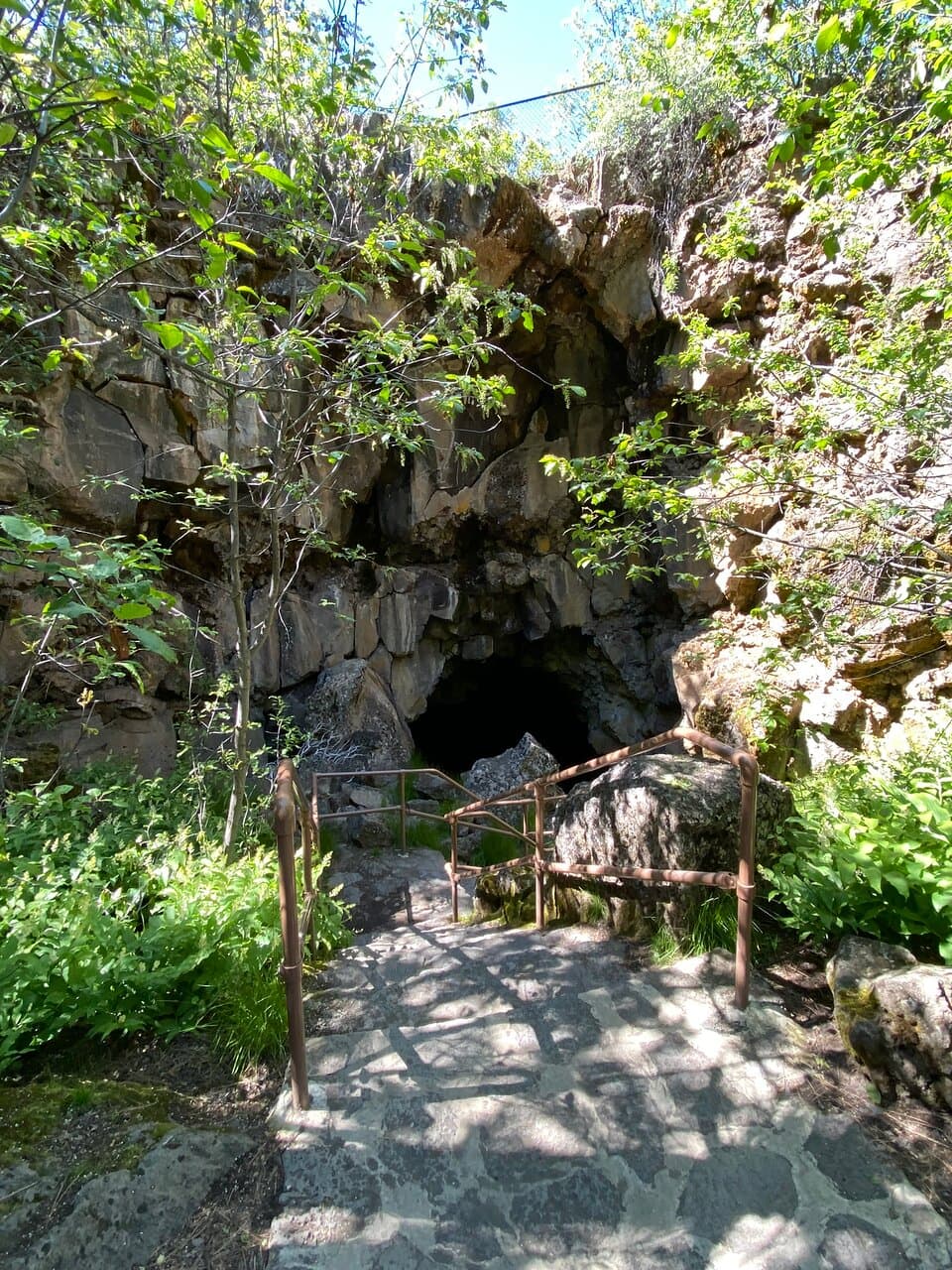 At the mouth of Lava River Cave