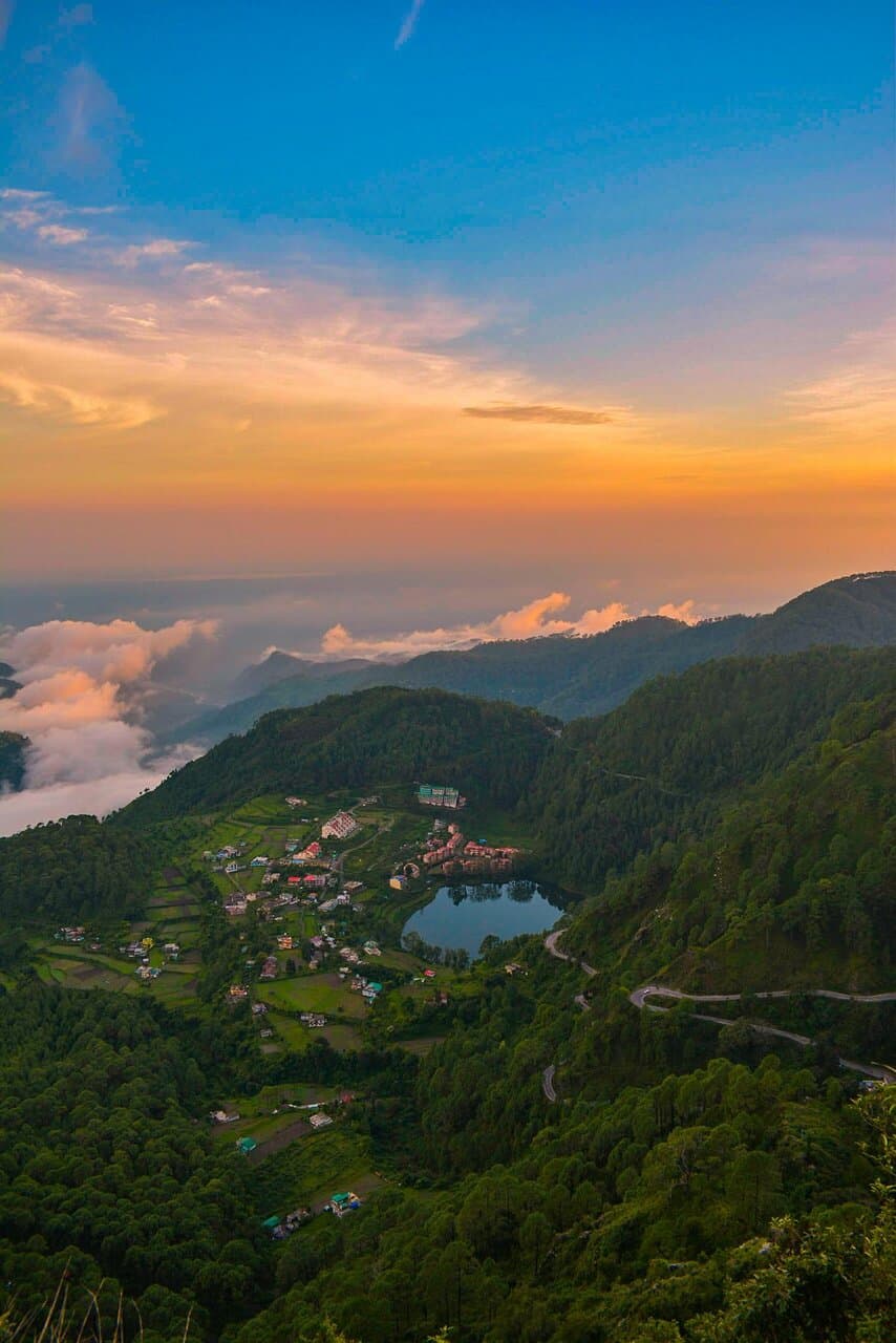 "Experience the magic of Khurpatal at sunset, where the world transforms into a mesmerizing canvas of colors and tranquility. A must-visit destination that will steal your heart with its breathtaking beauty. Don't miss this enchanting spectacle! 🌅✨ #KhurpatalSunsetMagic"