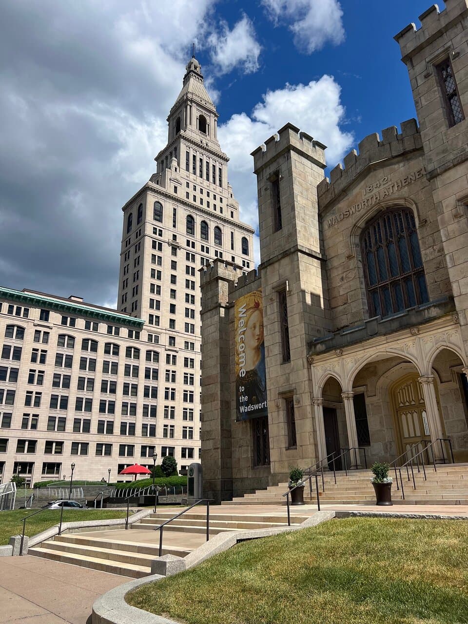 The tower and the Wadsworth Atheneum