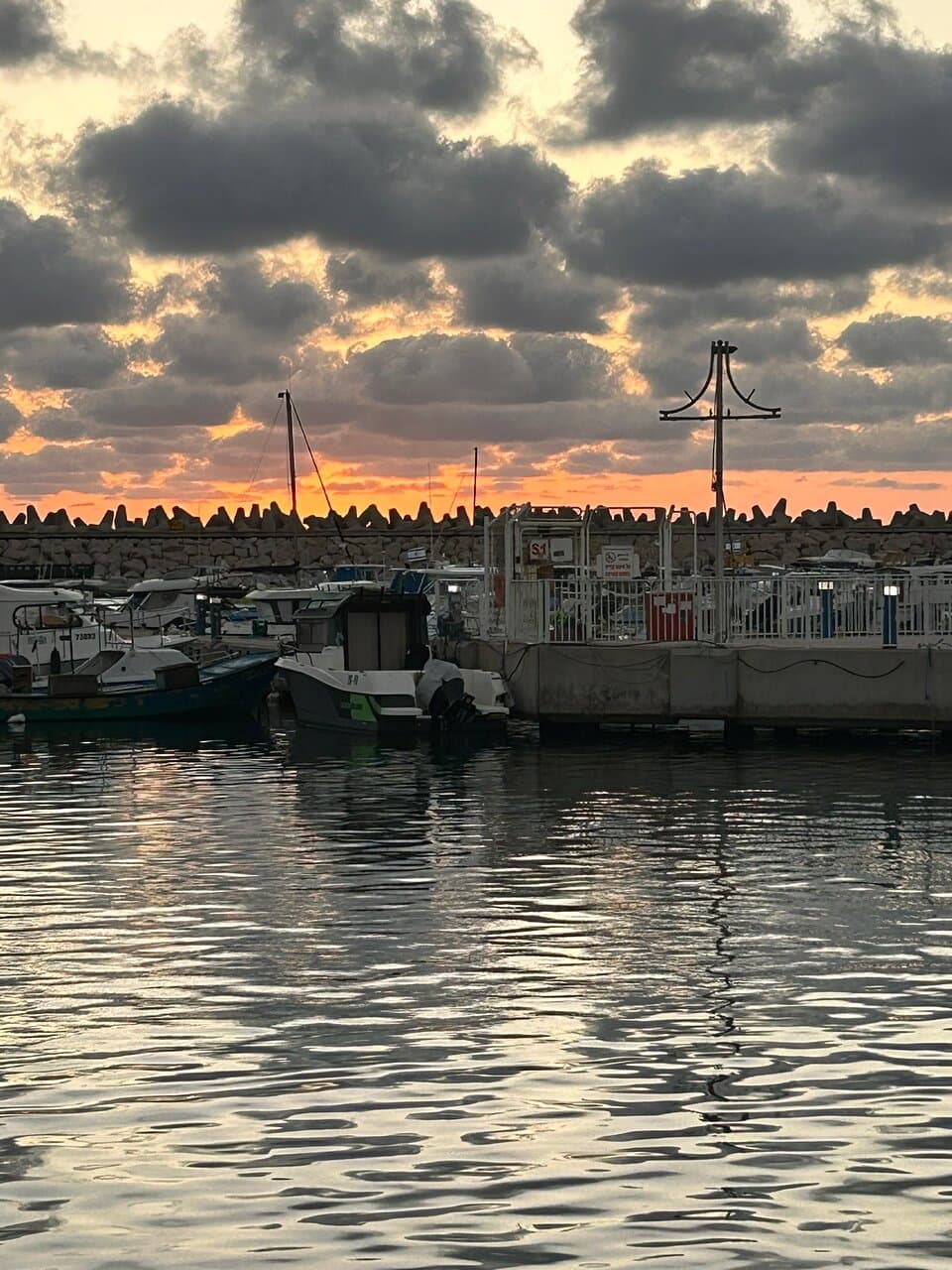 Sunset over the Ashdod Marina