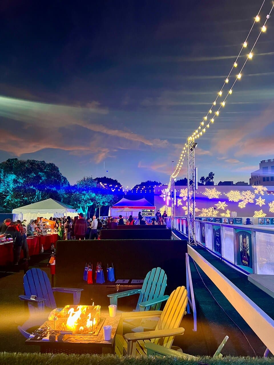 The fire pits are a nice amenity at Ice