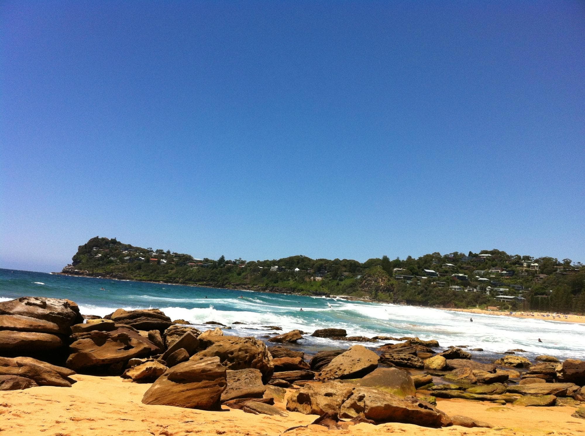                   View from the rocks at the North end.
                