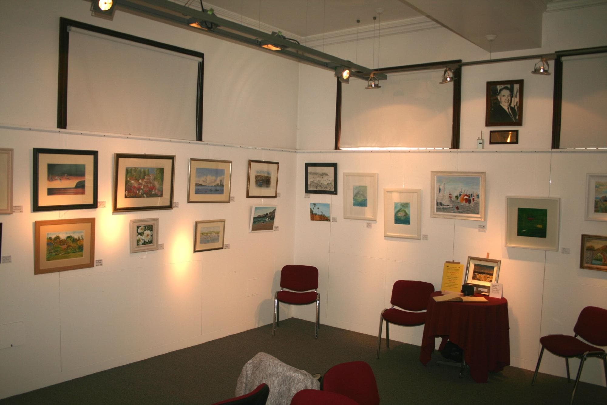 One corner of the downstairs exhibition room.