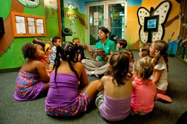 Little ones get close to nature through daily hands-on activities.