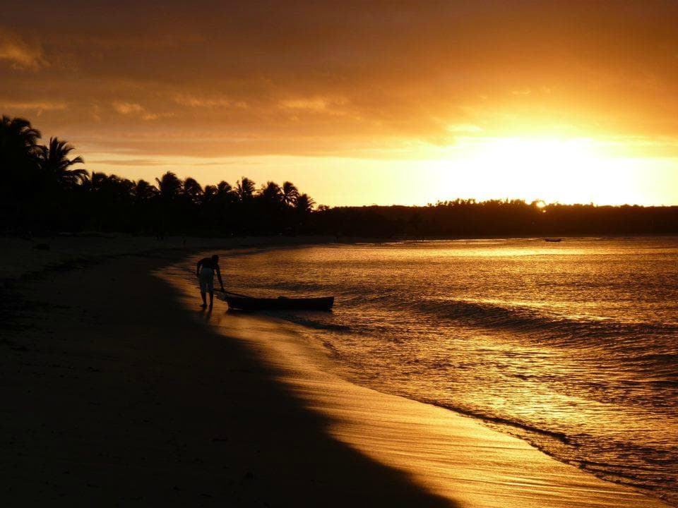 Pôr do Sol em Coroa Vermelha.
