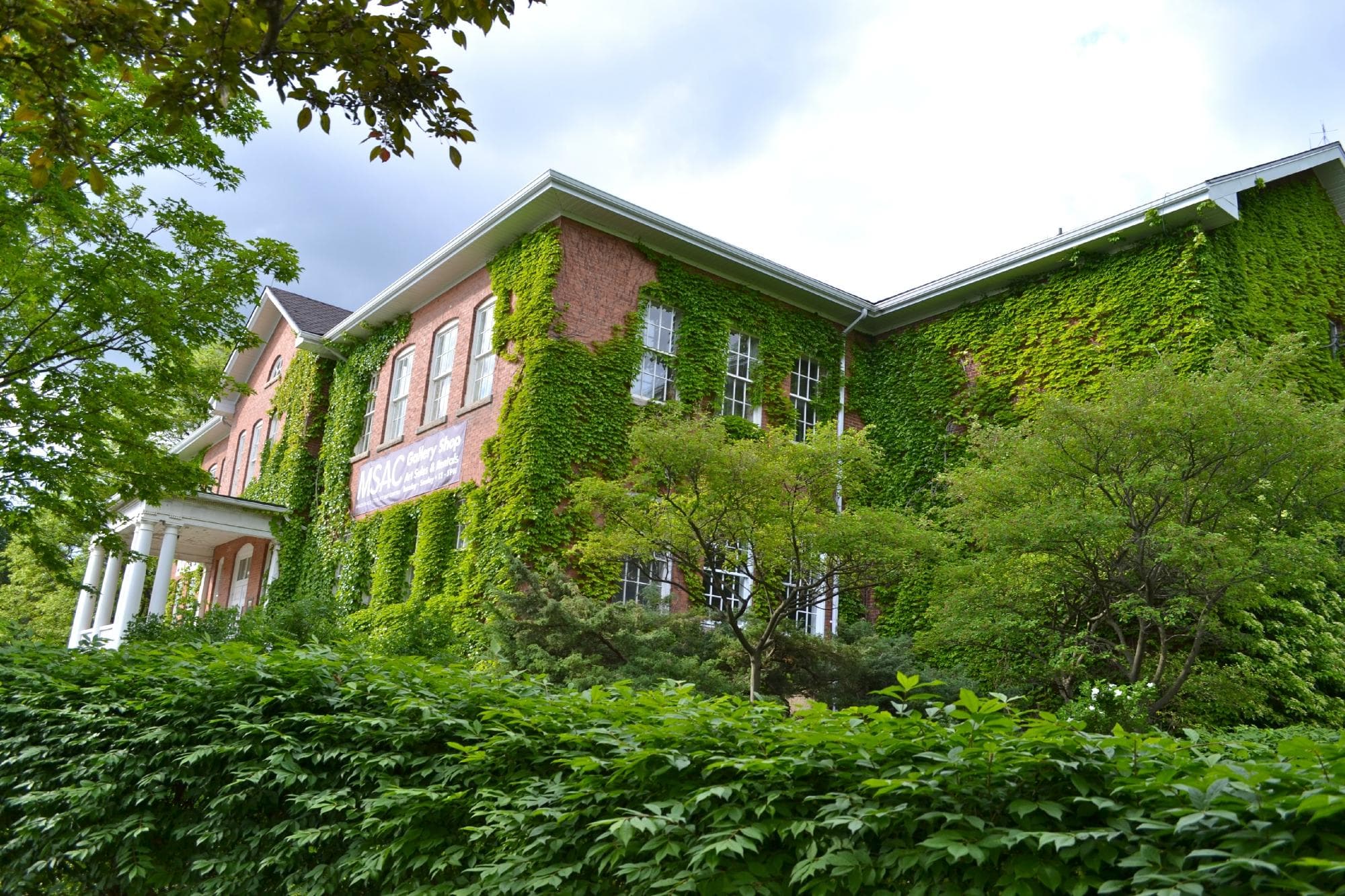 View of the gallery and gardens