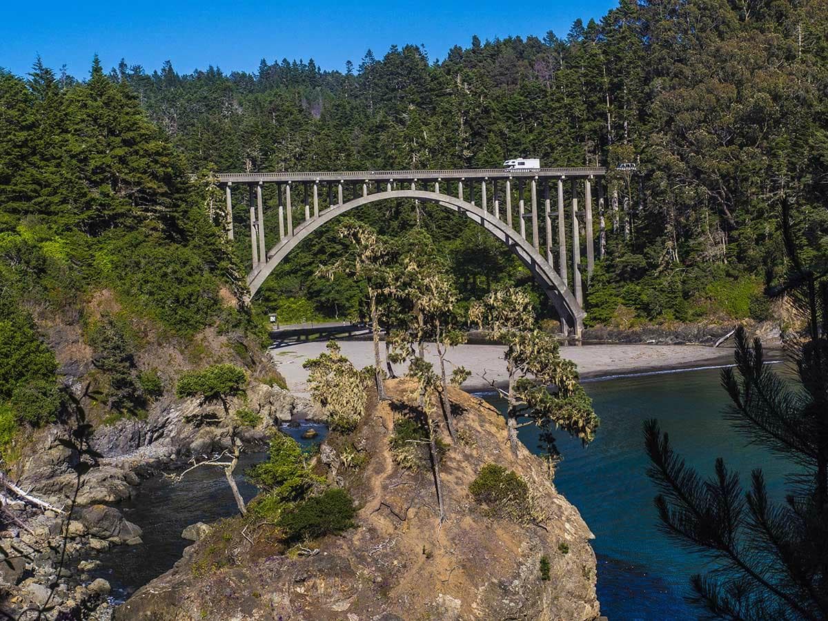 Frederick Panhorst Bridge at Russian Gulch State Park