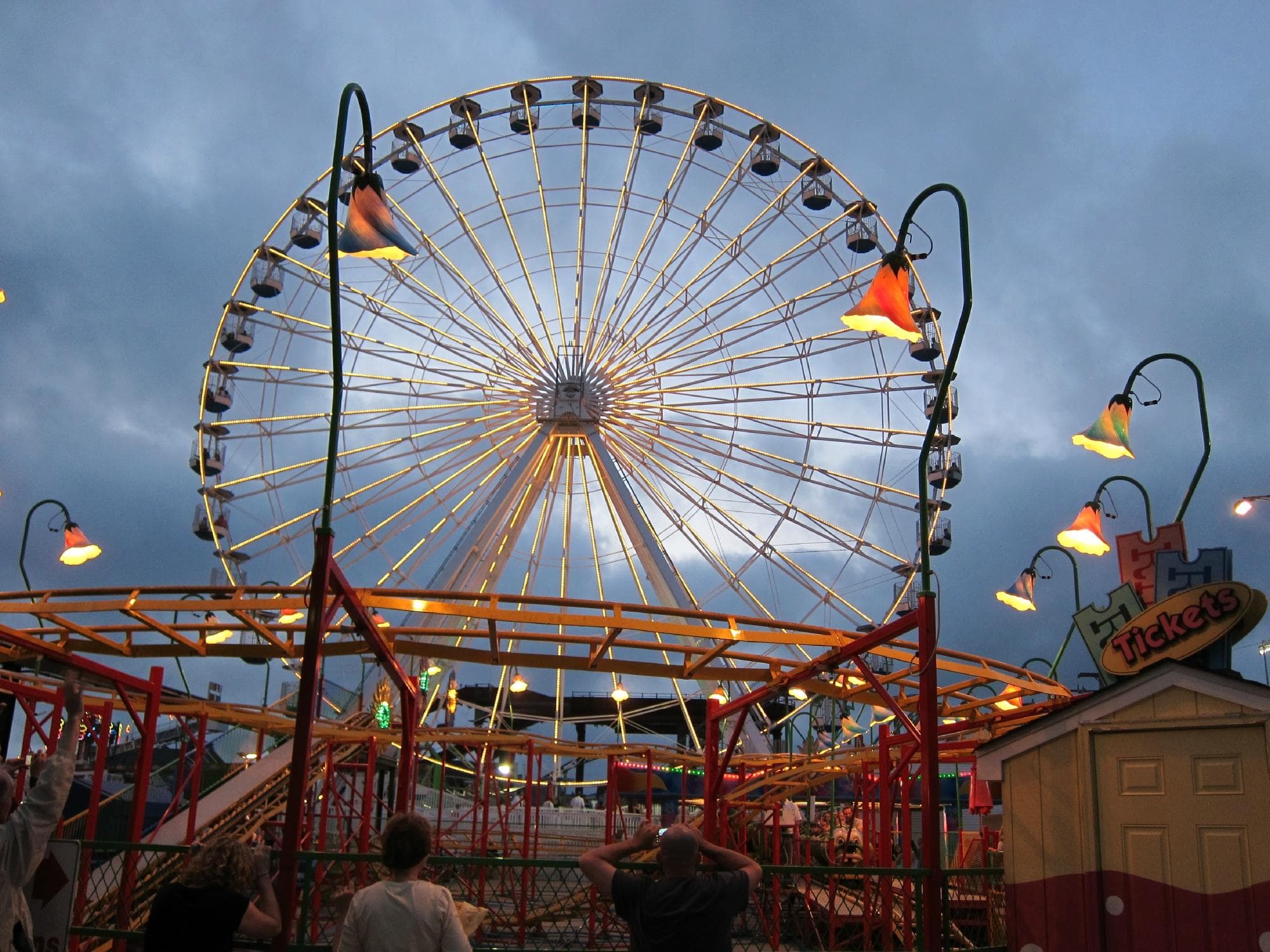 A view of the Wonderland Ferris Wheel.