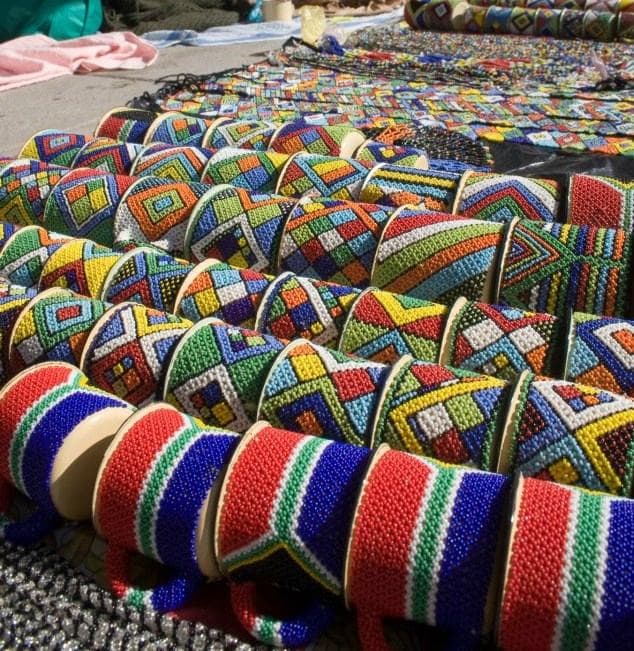 Beaded products made local traders.