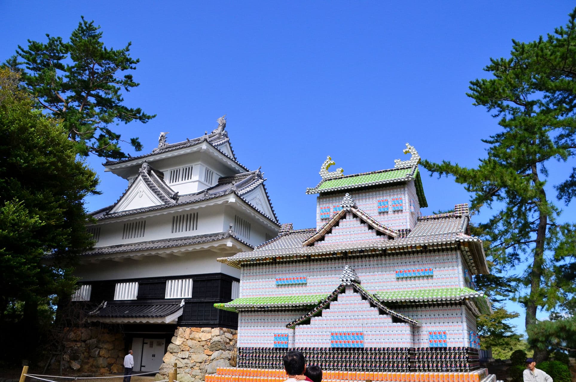 空き缶の吉田城と鉄櫓