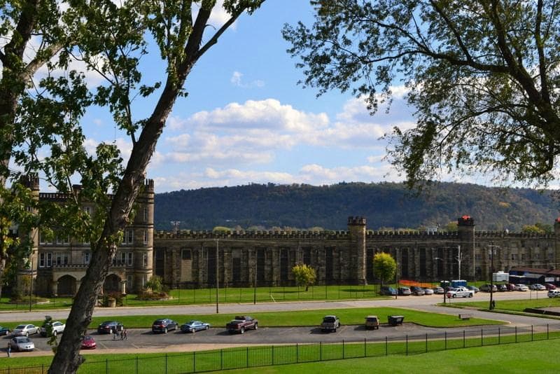 moundsville prison from the top of the mound
