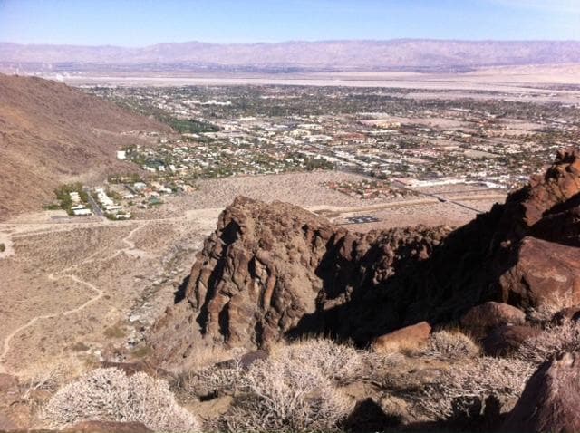 Looking north toward the windmills