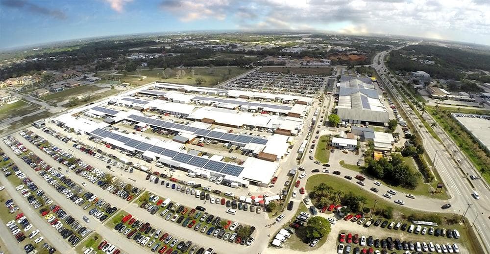 Aerial view of Fleamasters Fleamarket